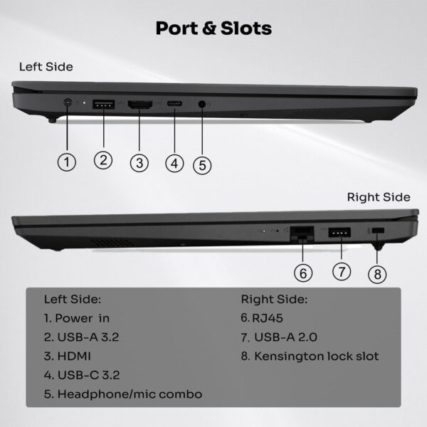 Lenovo V-Series V15 Business Laptop, 15.6" FHD Display